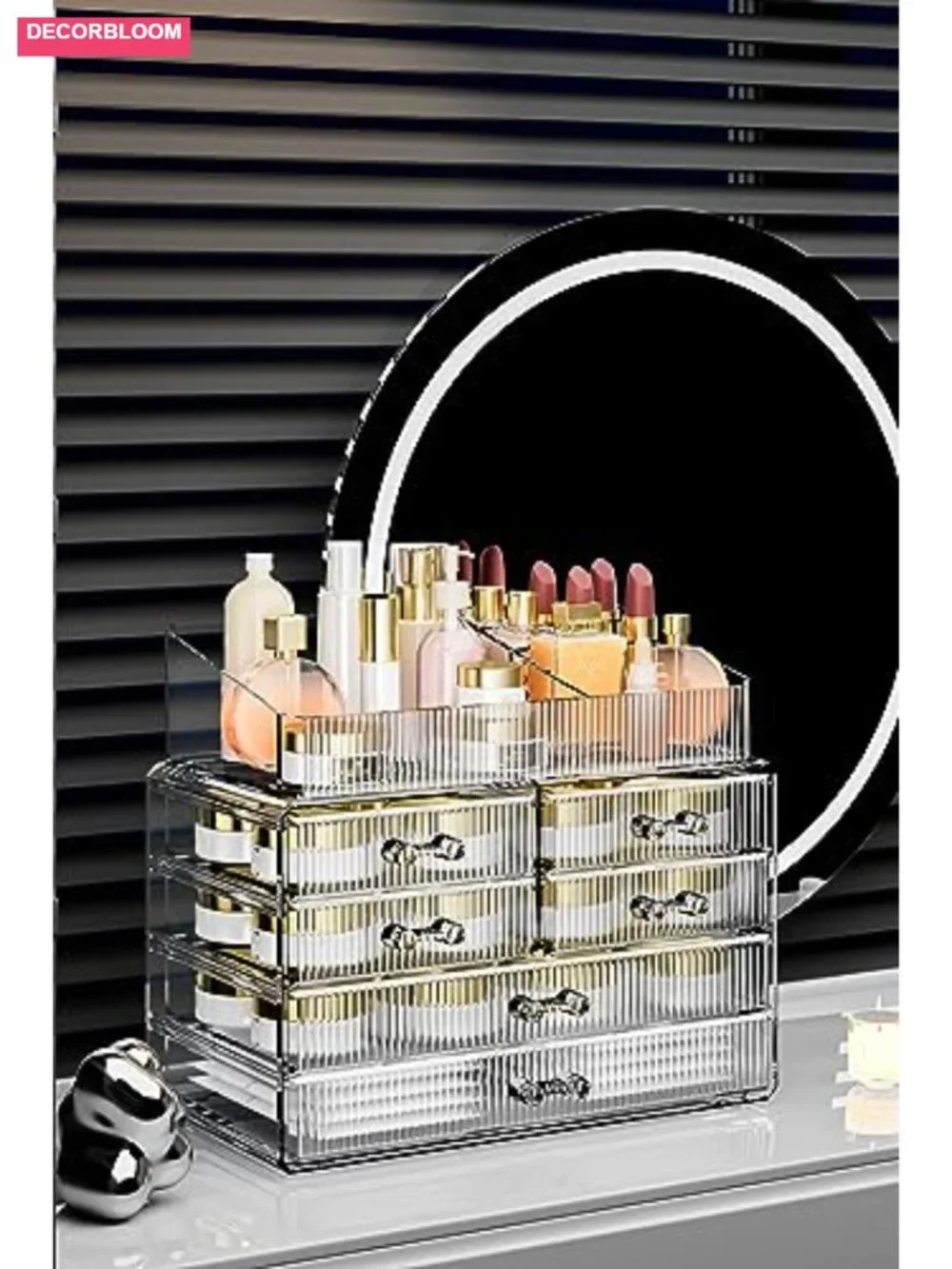Acrylic Stackable Storage Drawers Makeup Organizer 6 Drawers